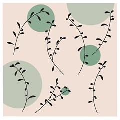 Plants Pattern Design Branches Branch Leaves Botanical Boho Bohemian Texture Drawing Circles Nature Wooden Puzzle Square by Maspions