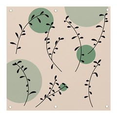 Plants Pattern Design Branches Branch Leaves Botanical Boho Bohemian Texture Drawing Circles Nature Banner And Sign 3  X 3  by Maspions