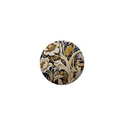 Flower Floral Pattern Floral Digital Spring Flora Botanical Blossom Bloom Vintage 1  Mini Buttons