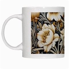 Flower Floral Pattern Floral Digital Spring Flora Botanical Blossom Bloom Vintage White Mug