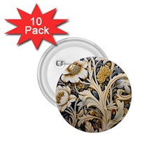 Flower Floral Pattern Floral Digital Spring Flora Botanical Blossom Bloom Vintage 1 75  Buttons (10 Pack)