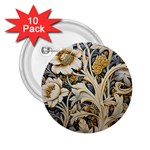 Flower Floral Pattern Floral Digital Spring Flora Botanical Blossom Bloom Vintage 2.25  Buttons (10 pack)  Front