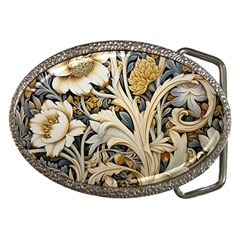 Flower Floral Pattern Floral Digital Spring Flora Botanical Blossom Bloom Vintage Belt Buckles