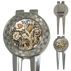 Flower Floral Pattern Floral Digital Spring Flora Botanical Blossom Bloom Vintage 3-in-1 Golf Divots