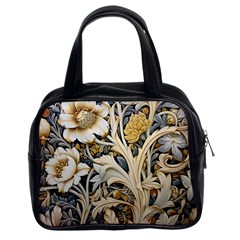 Flower Floral Pattern Floral Digital Spring Flora Botanical Blossom Bloom Vintage Classic Handbag (two Sides)