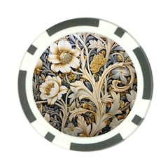 Flower Floral Pattern Floral Digital Spring Flora Botanical Blossom Bloom Vintage Poker Chip Card Guard (10 Pack)