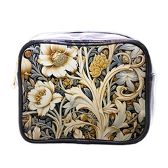 Flower Floral Pattern Floral Digital Spring Flora Botanical Blossom Bloom Vintage Mini Toiletries Bag (one Side)