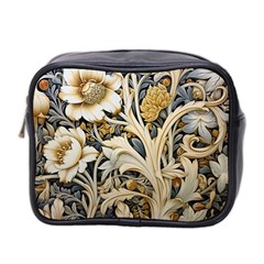 Flower Floral Pattern Floral Digital Spring Flora Botanical Blossom Bloom Vintage Mini Toiletries Bag (two Sides) by Maspions