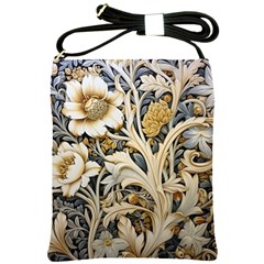 Flower Floral Pattern Floral Digital Spring Flora Botanical Blossom Bloom Vintage Shoulder Sling Bag