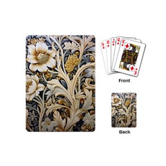 Flower Floral Pattern Floral Digital Spring Flora Botanical Blossom Bloom Vintage Playing Cards Single Design (mini)