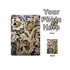 Flower Floral Pattern Floral Digital Spring Flora Botanical Blossom Bloom Vintage Playing Cards 54 Designs (mini)