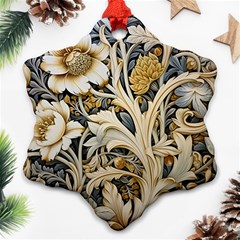 Flower Floral Pattern Floral Digital Spring Flora Botanical Blossom Bloom Vintage Ornament (snowflake)