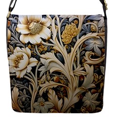 Flower Floral Pattern Floral Digital Spring Flora Botanical Blossom Bloom Vintage Flap Closure Messenger Bag (s)