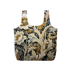 Flower Floral Pattern Floral Digital Spring Flora Botanical Blossom Bloom Vintage Full Print Recycle Bag (s)