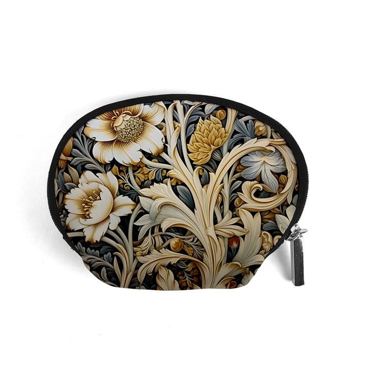 Flower Floral Pattern Floral Digital Spring Flora Botanical Blossom Bloom Vintage Accessory Pouch (Small)