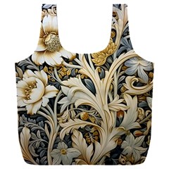 Flower Floral Pattern Floral Digital Spring Flora Botanical Blossom Bloom Vintage Full Print Recycle Bag (xxxl)