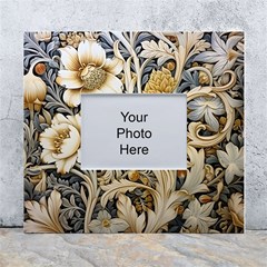 Flower Floral Pattern Floral Digital Spring Flora Botanical Blossom Bloom Vintage White Wall Photo Frame 5  X 7 