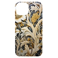 Flower Floral Pattern Floral Digital Spring Flora Botanical Blossom Bloom Vintage Iphone 14 Black Uv Print Case by Maspions