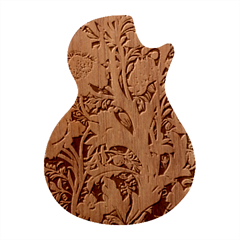 Flower Floral Pattern Floral Digital Spring Flora Botanical Blossom Bloom Vintage Guitar Shape Wood Guitar Pick Holder Case And Picks Set