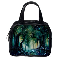 Trees Forest Mystical Forest Background Landscape Nature Classic Handbag (one Side) by Maspions