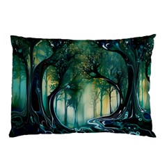 Trees Forest Mystical Forest Background Landscape Nature Pillow Case by Maspions