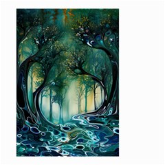 Trees Forest Mystical Forest Background Landscape Nature Small Garden Flag (two Sides) by Maspions