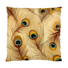 Vintage Peacock Feather Peacock Feather Pattern Background Nature Bird Nature Standard Cushion Case (two Sides) by Maspions