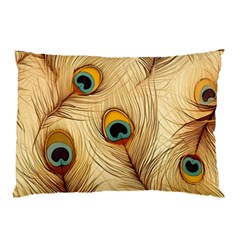 Vintage Peacock Feather Peacock Feather Pattern Background Nature Bird Nature Pillow Case