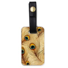 Vintage Peacock Feather Peacock Feather Pattern Background Nature Bird Nature Luggage Tag (one Side)