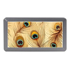 Vintage Peacock Feather Peacock Feather Pattern Background Nature Bird Nature Memory Card Reader (mini)