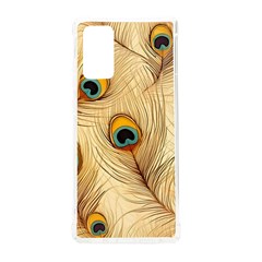 Vintage Peacock Feather Peacock Feather Pattern Background Nature Bird Nature Samsung Galaxy Note 20 Tpu Uv Case by Maspions