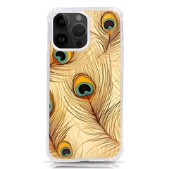 Vintage Peacock Feather Peacock Feather Pattern Background Nature Bird Nature Iphone 14 Pro Max Tpu Uv Print Case by Maspions