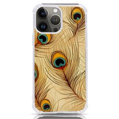 Vintage Peacock Feather Peacock Feather Pattern Background Nature Bird Nature Iphone 13 Pro Max Tpu Uv Print Case by Maspions