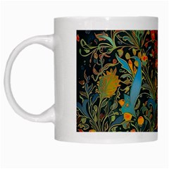 Flowers Trees Forest Mystical Forest Nature Background Landscape White Mug