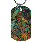 Flowers Trees Forest Mystical Forest Nature Background Landscape Dog Tag (One Side) Front