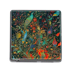 Flowers Trees Forest Mystical Forest Nature Background Landscape Memory Card Reader (square 5 Slot)