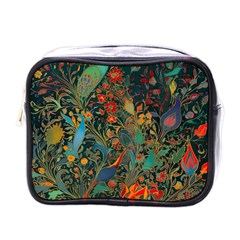 Flowers Trees Forest Mystical Forest Nature Background Landscape Mini Toiletries Bag (one Side)