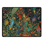 Flowers Trees Forest Mystical Forest Nature Background Landscape Fleece Blanket (Small) 50 x40  Blanket Front