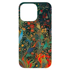 Flowers Trees Forest Mystical Forest Nature Background Landscape Iphone 14 Pro Max Black Uv Print Case by Maspions