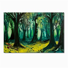 Trees Forest Mystical Forest Nature Junk Journal Landscape Nature Postcard 4 x 6  (pkg Of 10)