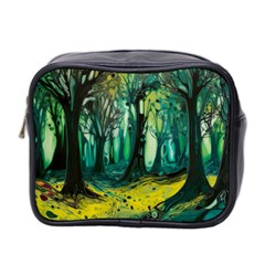 Trees Forest Mystical Forest Nature Junk Journal Landscape Nature Mini Toiletries Bag (two Sides) by Maspions