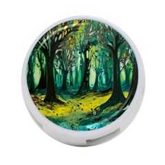 Trees Forest Mystical Forest Nature Junk Journal Landscape Nature 4-port Usb Hub (two Sides) by Maspions