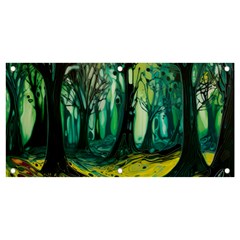 Trees Forest Mystical Forest Nature Junk Journal Landscape Nature Banner And Sign 4  X 2 