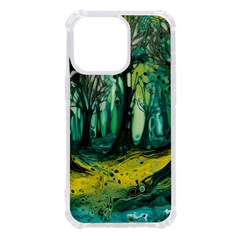 Trees Forest Mystical Forest Nature Junk Journal Landscape Nature Iphone 13 Pro Tpu Uv Print Case by Maspions