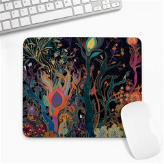 Trees Forest Mystical Forest Nature Junk Journal Landscape Large Mousepad by Maspions