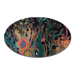 Trees Forest Mystical Forest Nature Junk Journal Landscape Oval Magnet