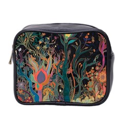 Trees Forest Mystical Forest Nature Junk Journal Landscape Mini Toiletries Bag (two Sides)