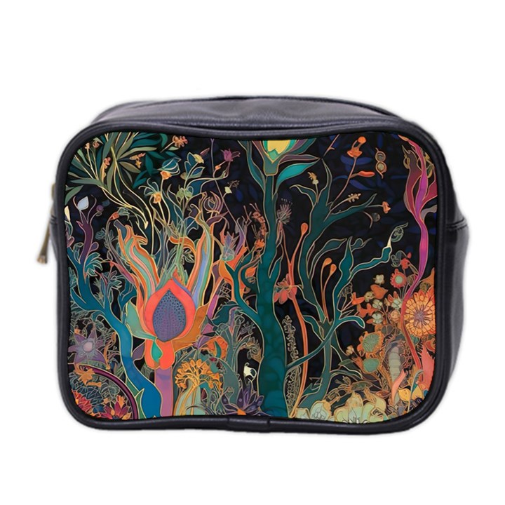 Trees Forest Mystical Forest Nature Junk Journal Landscape Mini Toiletries Bag (Two Sides)