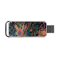 Trees Forest Mystical Forest Nature Junk Journal Landscape Portable Usb Flash (one Side)