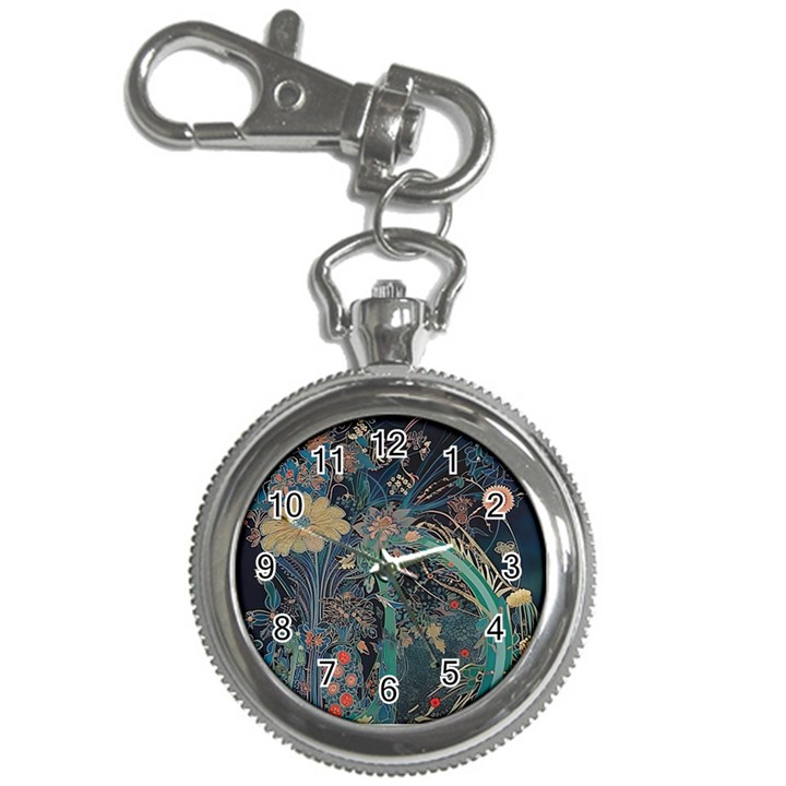 Flowers Trees Forest Mystical Forest Nature Junk Journal Scrapbooking Background Landscape Key Chain Watches